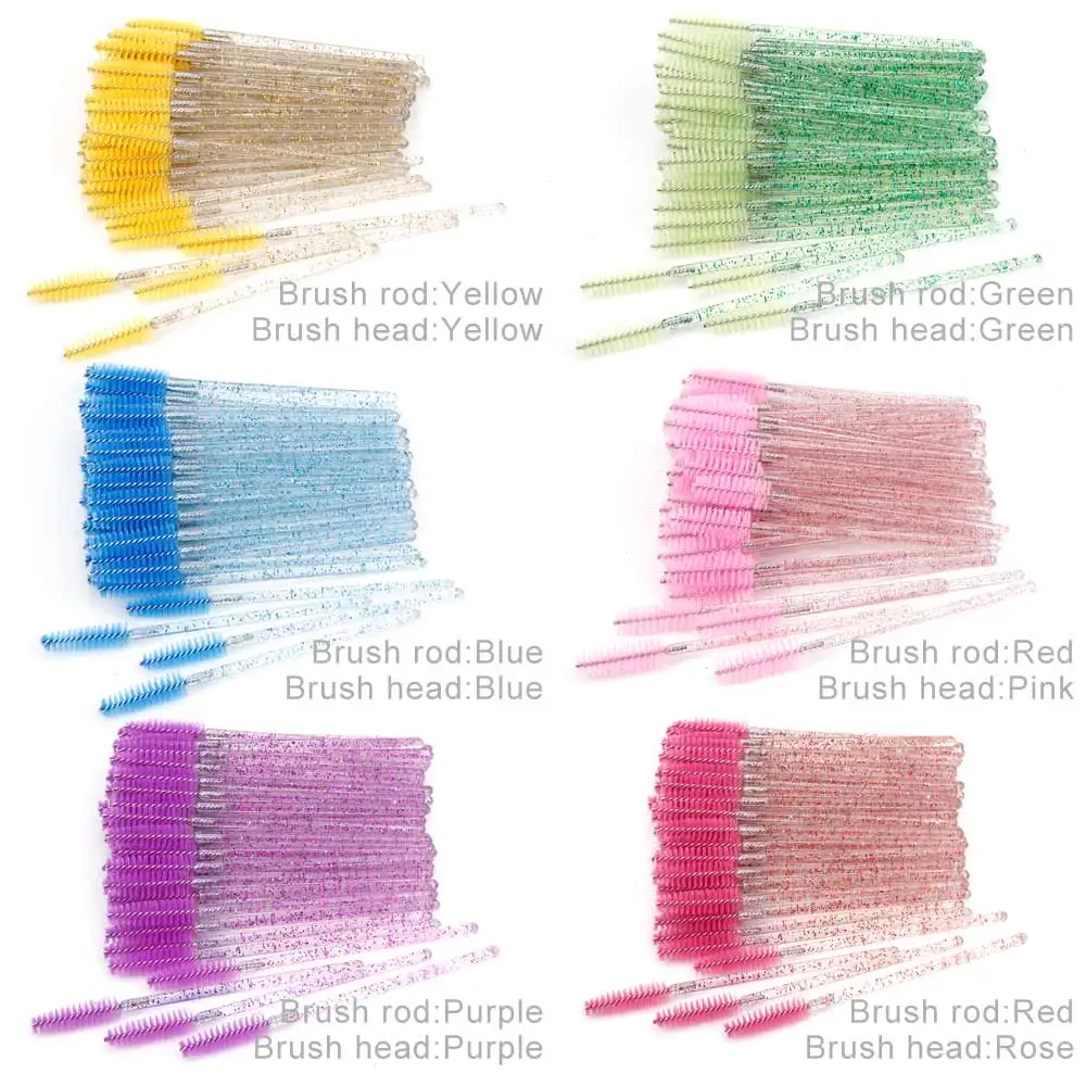 Хрустальная ресница Brush 100 шт./кор. одноразовые кисти для макияжа с бриллиантовой