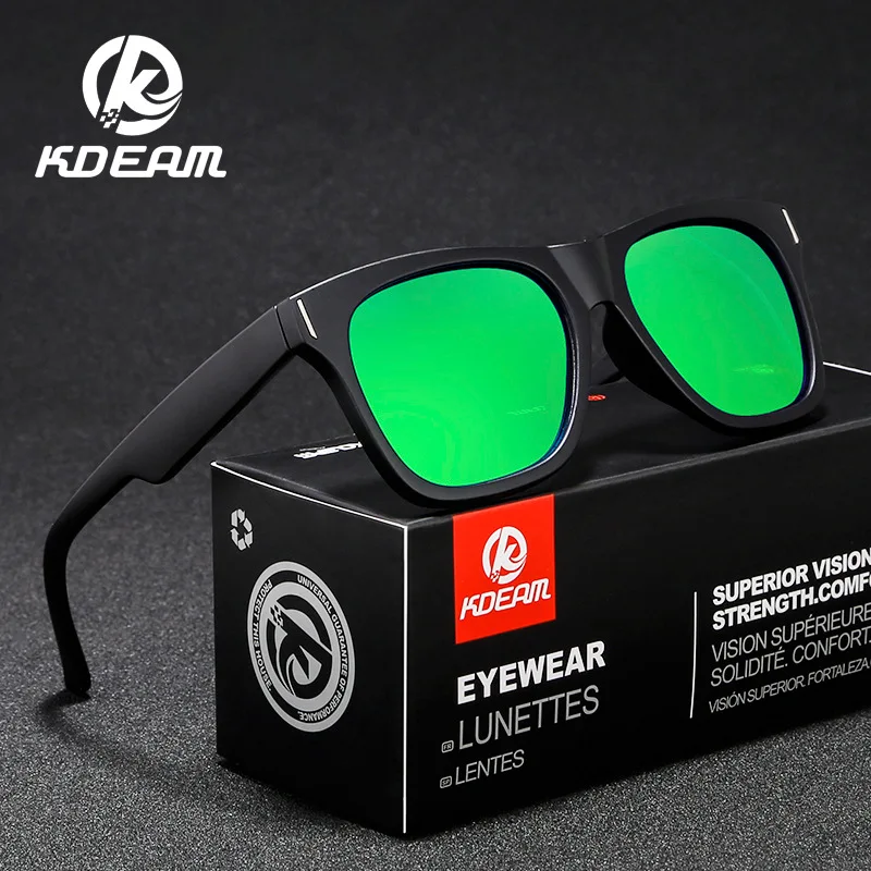 Стильные Классические квадратные поляризационные солнцезащитные очки KDEAM