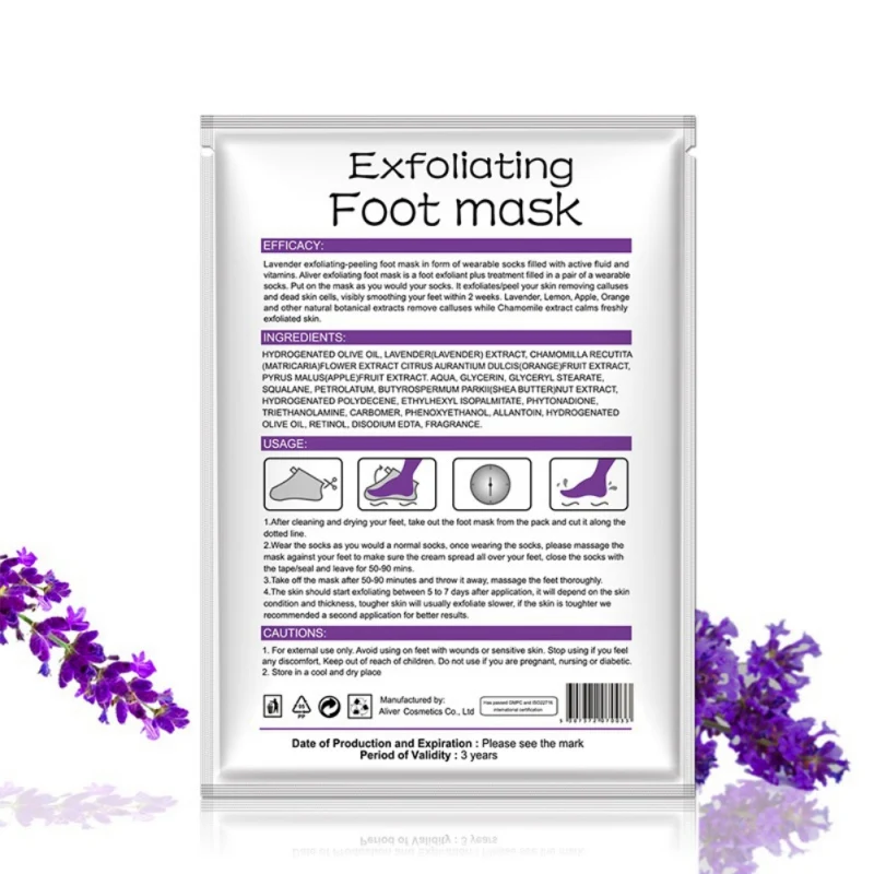 

Ginger Lavender Foot Mask Exfoliating Renewal Pedicure Remove Dead Skin Heel Socks Peeling Foot Care