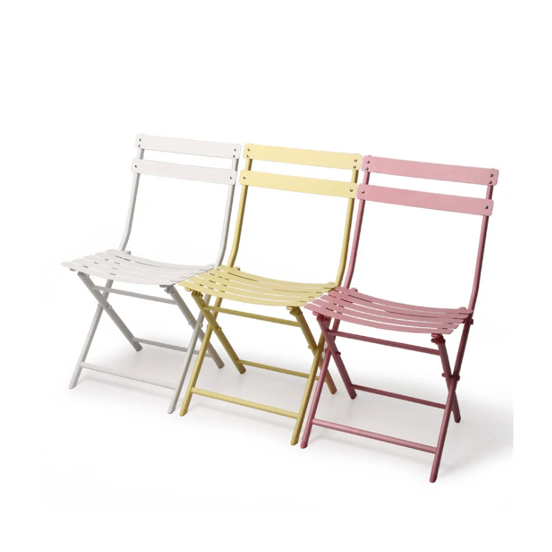 Простой обеденный стол и стул из кованого железа для скандинавского отдыха