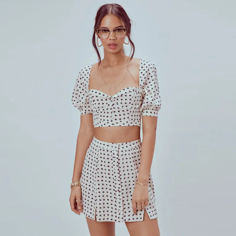 Женский винтажный костюм в горошек подиумный дизайнерский из двух предметов