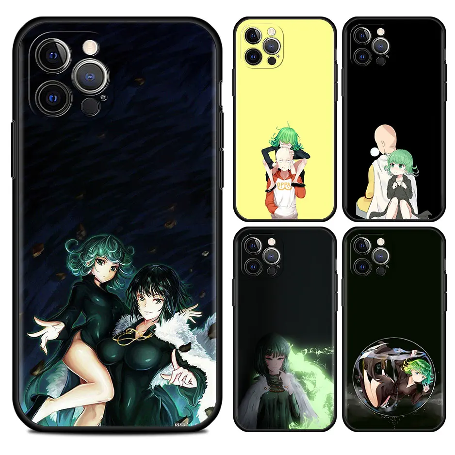 

Tornado One Punch Man Cell Phone Case For iPhone 11 13 7 8 Plus XR 12 Pro Max X 6 6s XS 12 Mini 5 SE Cover Black Soft Coque