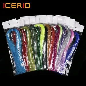 ICERIO 2 упаковки flashabu Голографическая мишура для нахлыстовой рыбалки с кристаллами флэш-нить приманка с крючками изготовления рыболовных материалов