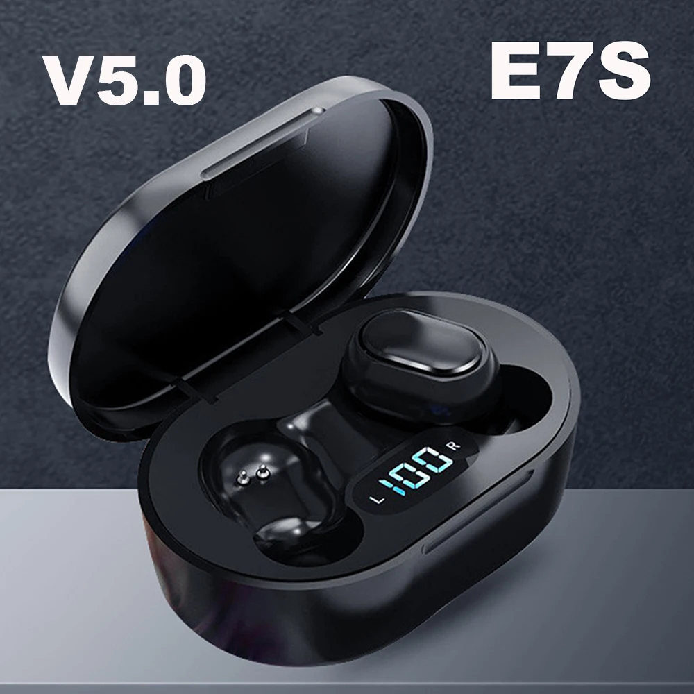 A7S E7S светодиодный цифровой Дисплей стерео наушники вкладыши TWS с In Ear