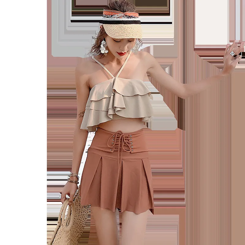 Женский купальник-бикини с эффектом пуш-ап комплект для плавания из двух