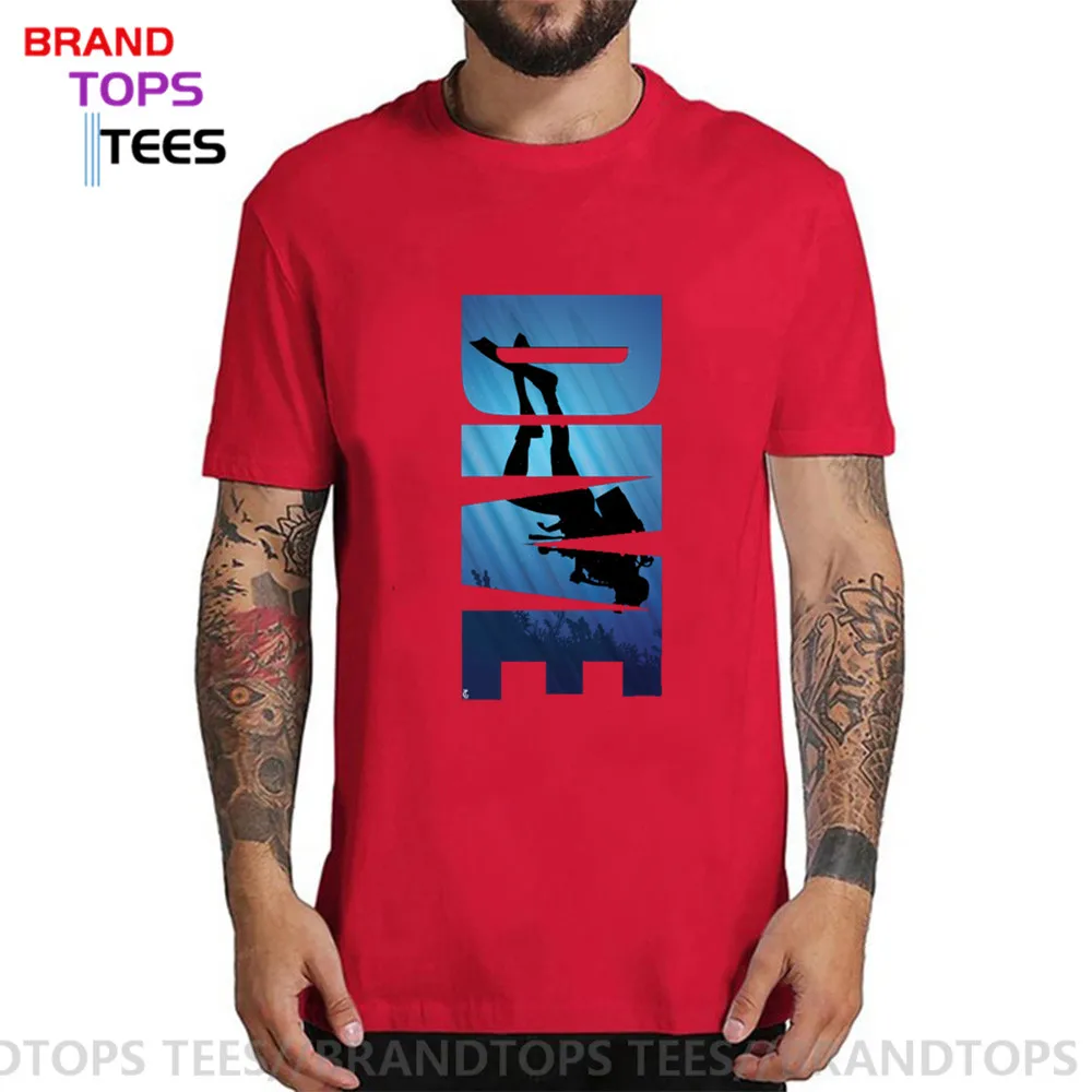 Уникальный элегантный дизайн подводное погружение футболки для мужчин Дайвинг