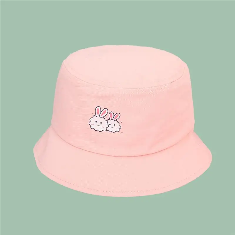 

Ldslyjr 2021 Cotton Lovely Rabbit Bucket Hat Fisherman Hat Outdoor Travel Hat Sun Cap Hats for Child Girl 96