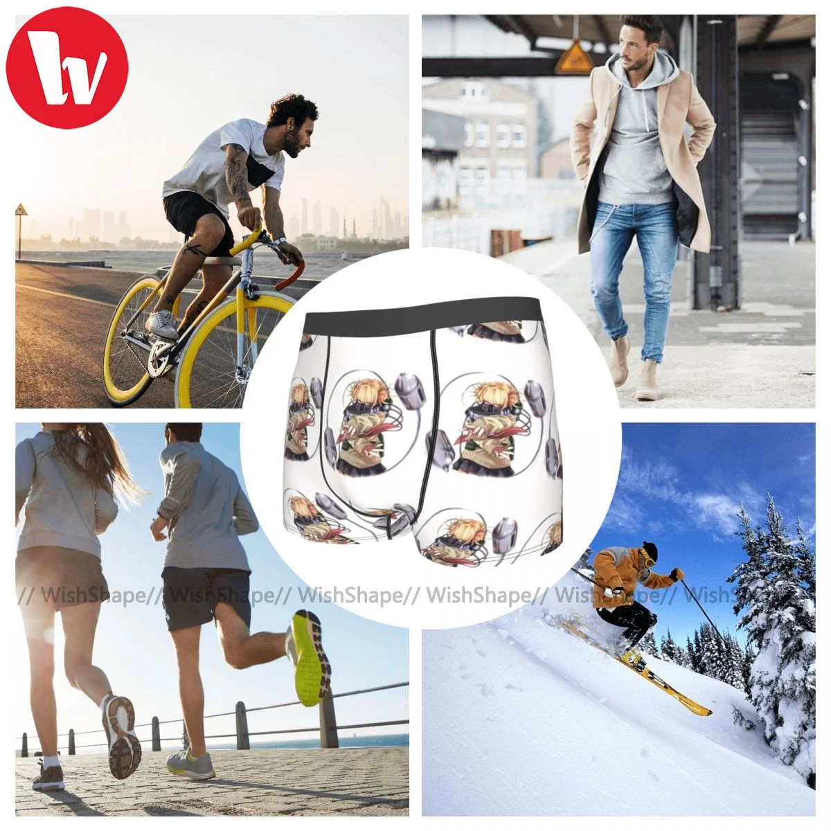 

Toga Himiko Underwear Sublimation Hot Polyester Trunk Custom Sexy Boy Boxer Brief