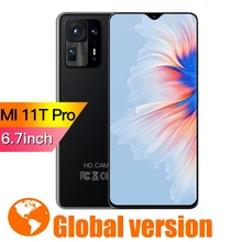 Téléphone portable MI 11T Pro débloqué, écran de 6.7 pouces, Smartphone, mémoire de 16GB et 512GB, 24 + 48MP, Android, 4G, 5G  (1)