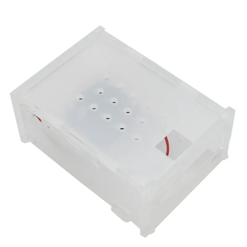 

1Set Clear Acrylic Case Enclosure Box with Cooling Fan for Raspberry Pi 4 Model B Accessories