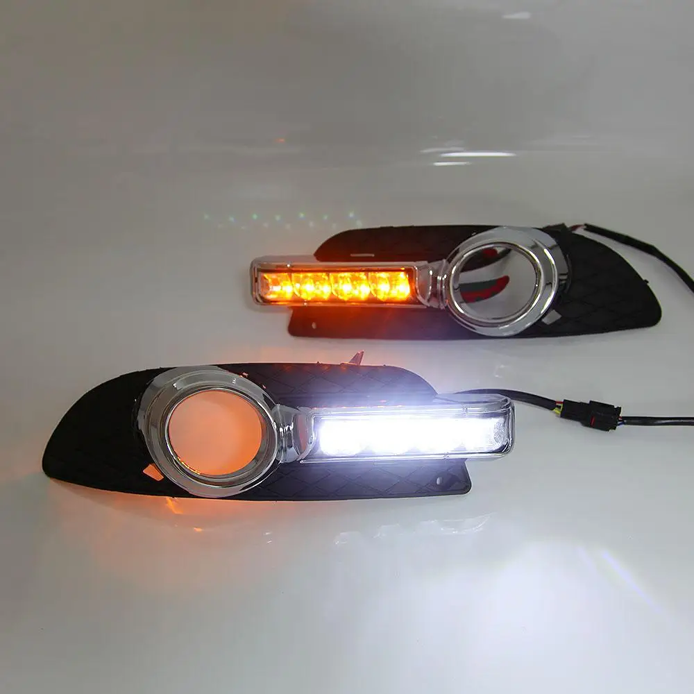 

For Mitsubishi Lancer 2008 2009 2010 2011 2012 LED DRL Daytime Running Light With Turn Signal