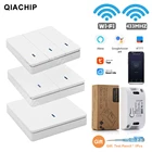 Умный высветильник ель света Tuya Wi-Fi RF433, настенная панель с дистанционным управлением, беспроводной релейный приемник, 110 В, 220 В, работает с Alexa Google Home