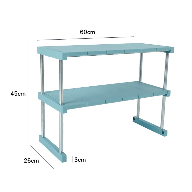 2-Tier/3-Tier Microwave Oven Rack Organizer Kitchen Multifunctional Storage Shelf Bathroom Shoes Book |