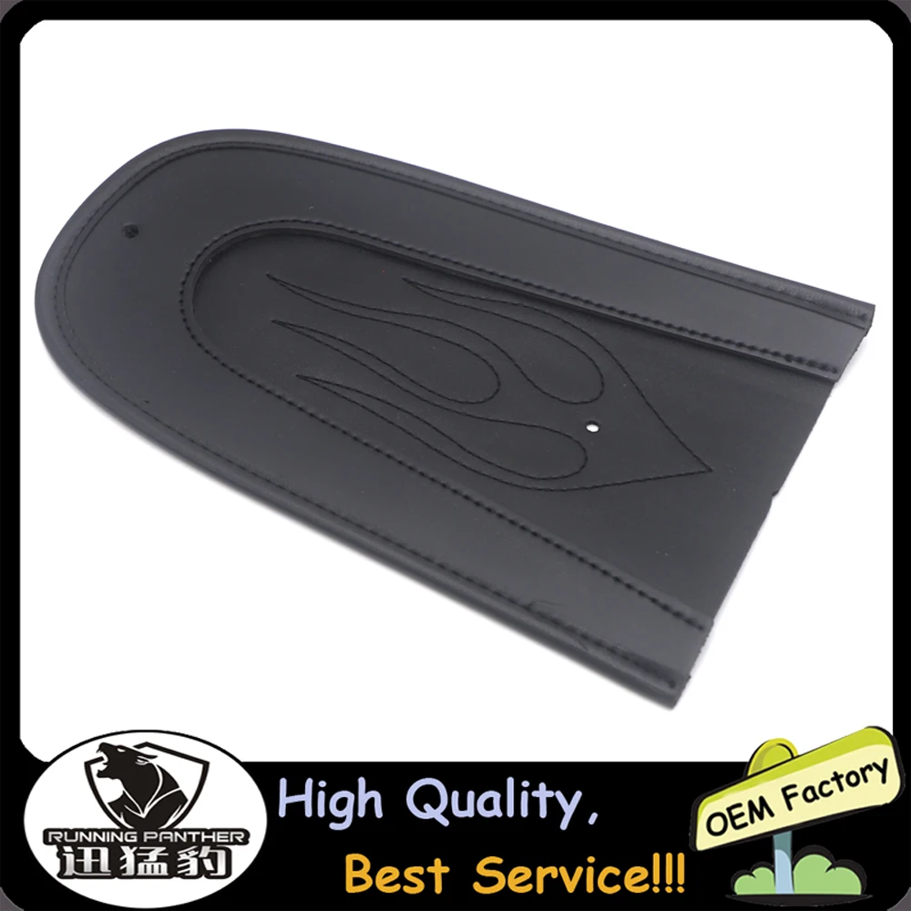 Новый черный кожаный нагрудник для заднего крыла с эффектом пламени Harley Sportster Super