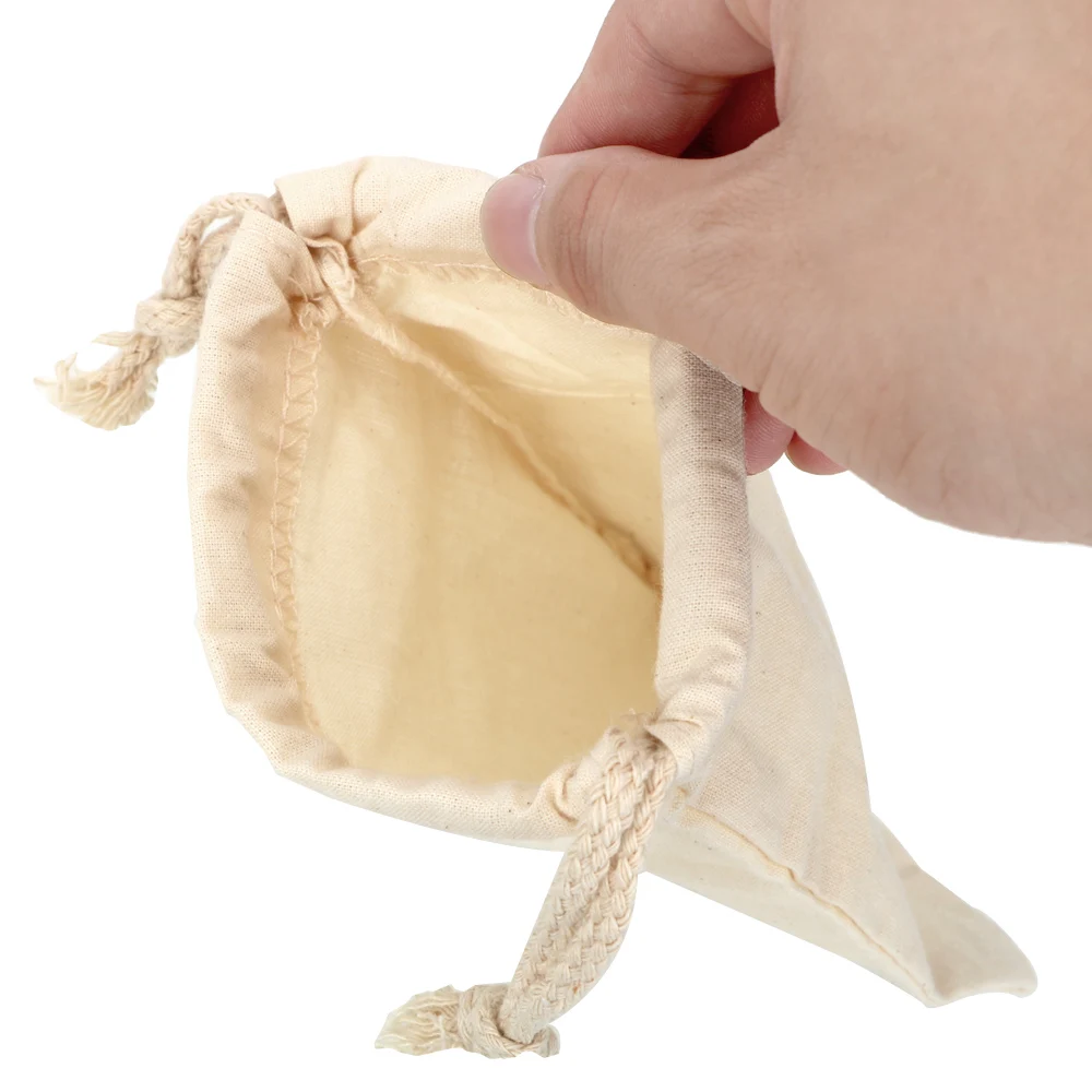 

Pure Cotton Produce Bags Fruit Vegetables Storage Bag Eco-friendly Home Kitchen Drawstring Shopping Bag Reusable 3 Sizes