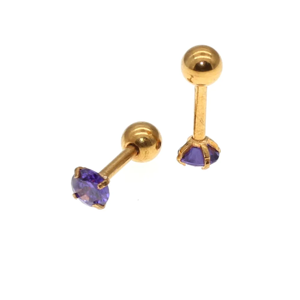 Серьги-гвоздики из нержавеющей стали 1 2 х6 мм