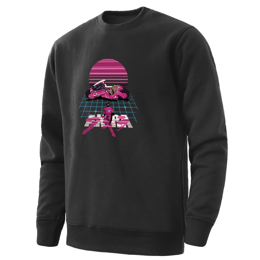 Мужская толстовка с круглым вырезом Akira Synthwave весенний пуловер длинными рукавами