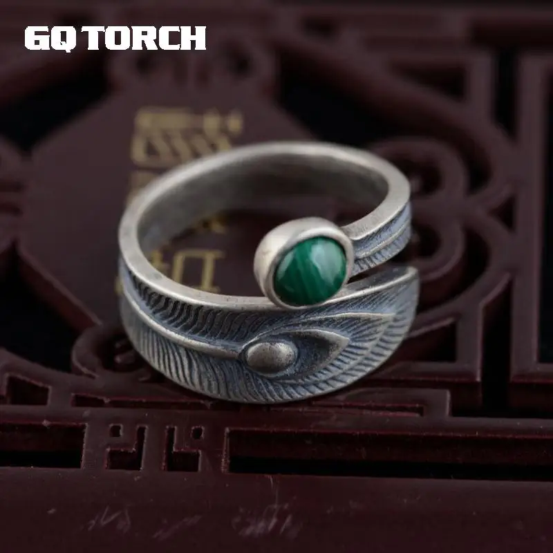 GQTORCH 925 пробы серебряные кольца для женщин инкрустированные натуральным