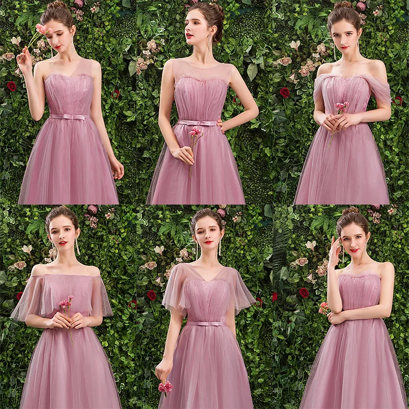 Элегантное свадебное платье для гостей женское большие размеры розовое подружки