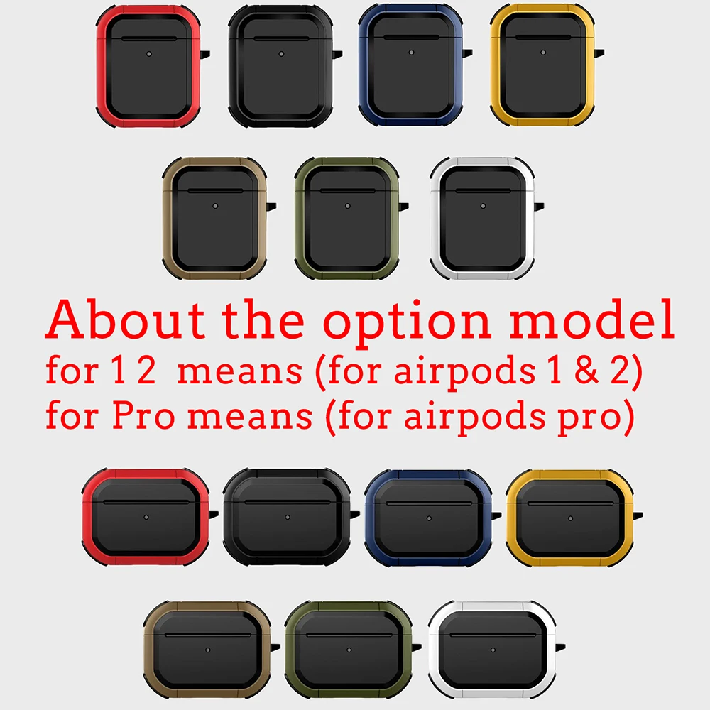 

Cover For Airpods pro Case TPU PC Anti-fall Cover For Apple AirPods 3 2 Case Accessories Wireless Earphone With Keychain