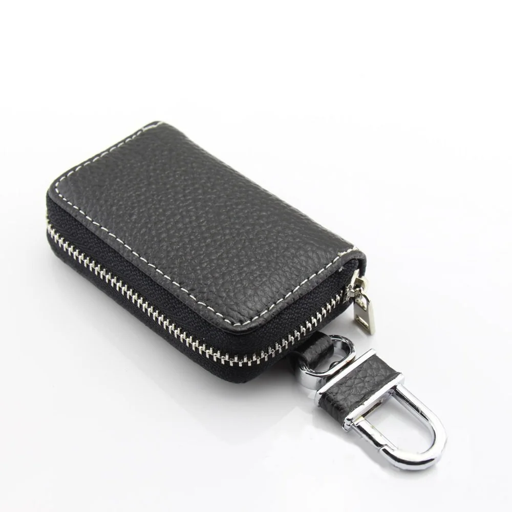 

1 Pc Solid Color Car Key Case Key Holder Leather Men Women Key Bag Small Key Wallet Keychain Wallet Housekeepers Organizer