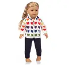 Новые костюмы с брюками с отверстиями подходят для кукол американской девочки, Одежда для кукол 18 дюймов, обувь в комплект не входит.