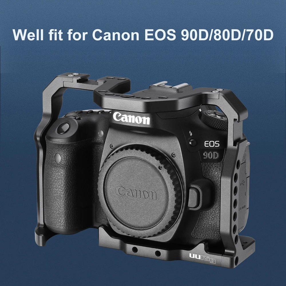 Клетка UURig для камеры Canon EOS 90D/80D/70D с отверстием позиционирования Arri винт 1/4 3/8