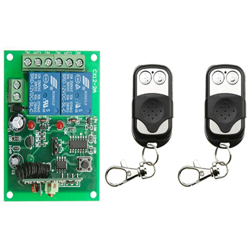 Универсальный Беспроводной дистанционного Управление переключатель DC12V 24V 2CH