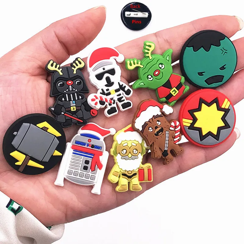 9 шт. Марвел Мстители значок йода силиконовый Дарт Вейдер DIY аксессуары для