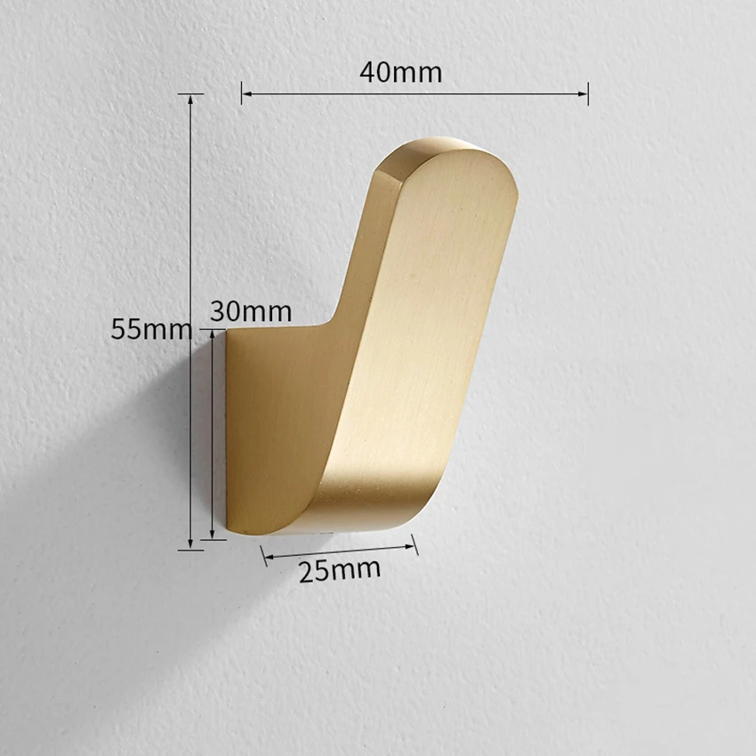 

Brass Towel Hook, Robe Hook Space Aluminum Black Towel Holder Wall Mount Hanger for Bathroom, Kitchen, Bathroom Accessories