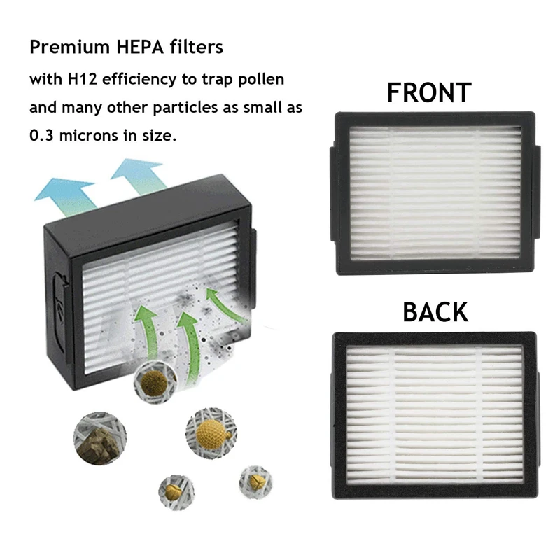 

12 Pack Replacement Filter Side Brush For Irobot Roomba I7 I7+ I7 Plus E5 E6 Vacuum Cleaner Se