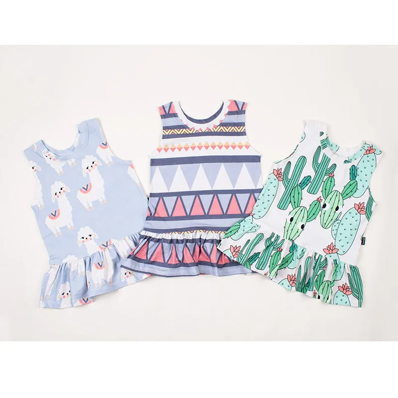 Tinypers/платье для маленьких девочек летние хлопковые жилеты без рукавов с тканевой