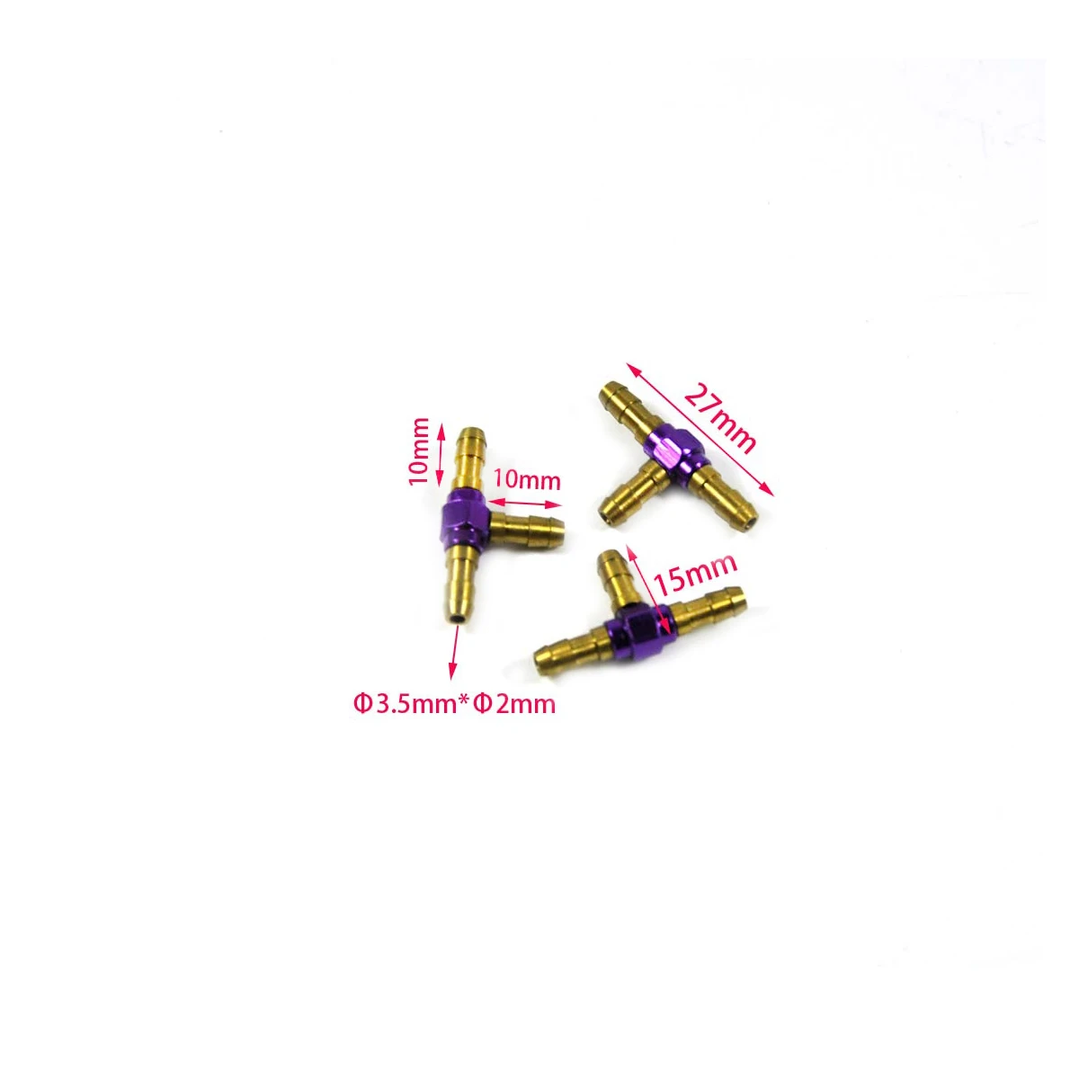 Металлический 3-ходовой Т-образный шарнирный топливный шланг 1 шт. Столярный