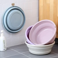 household foldable plastic basin portable student dormitory travel laundry thickened wash basin bathroom accessories household