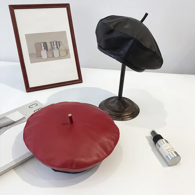 Черный берет летняя женская тонкая шляпа в британском стиле восьмиугольная