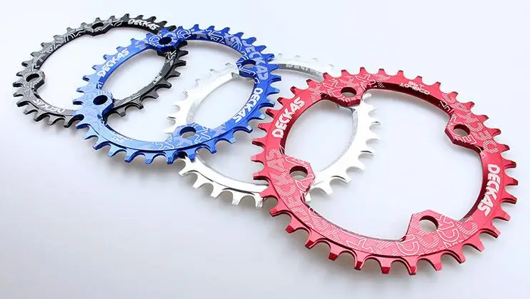 DECKAS 104BCD круглая узкая широкая цепь MTB горный велосипед 104BCD 32T 34T 36T 38T шатун зубная пластина части 104 BCD