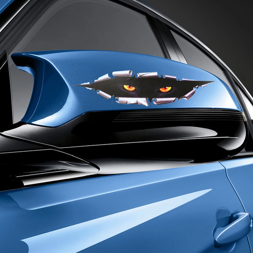 Автомобильный Стайлинг забавные кошачьи глаза автомобильные наклейки для Mitsubishi