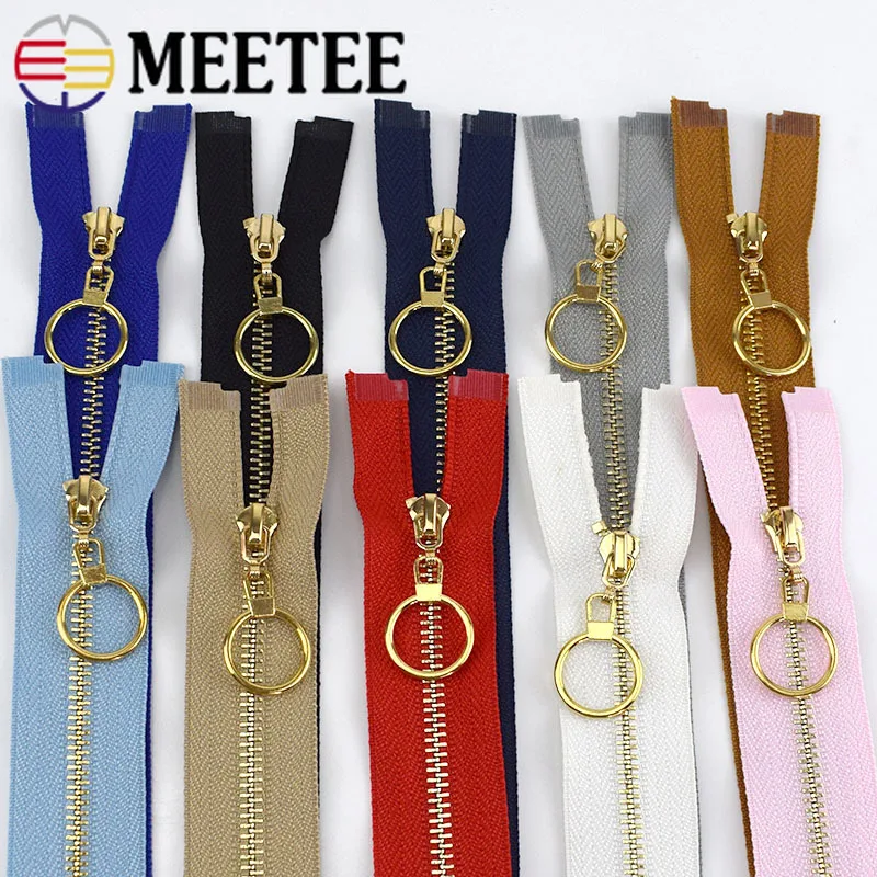 Meetee 5/10 шт. 40 70 см 3 # металлическая молния с открытым концом автоматической