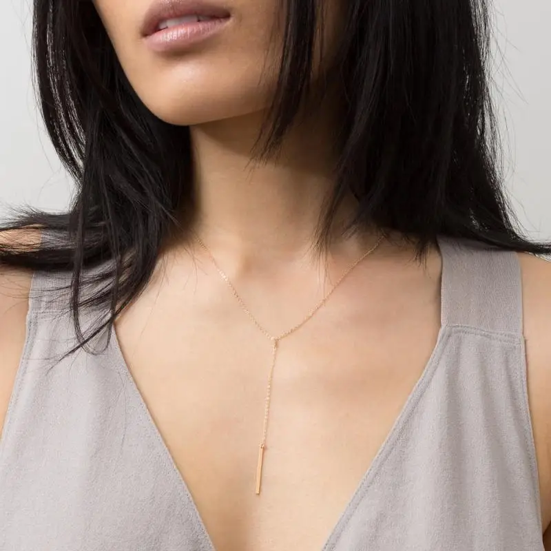 Женское Ожерелье из нержавеющей стали с длинной цепочкой|Ожерелья подвеской| |