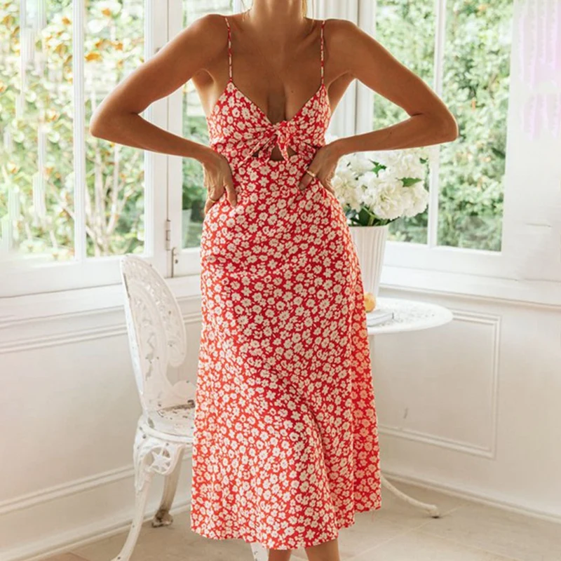 Мини-платье в стиле бохо женское модный пикантный облегающий топ с глубоким