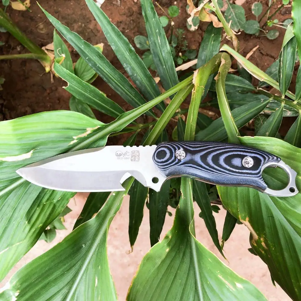 Охотничий прямой нож тактический Фиксированный Клинок с стальной головкой и