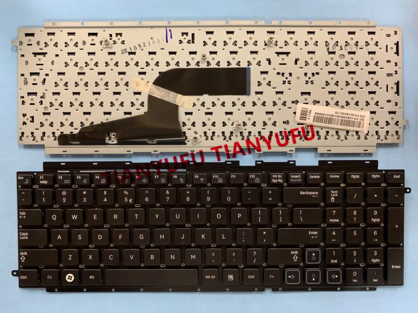 Для оригинального Samsung NP-RC710 RC711 NP-RC711 9Z.NSASN.11D Клавиатура для ноутбука черного цвета