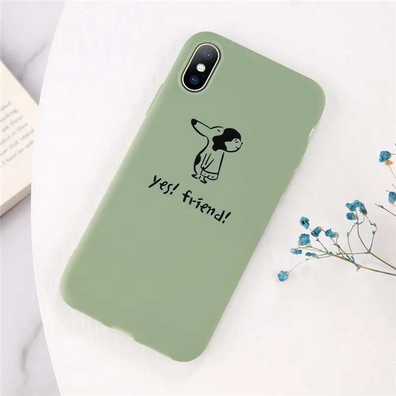 T3 Lovebay чехол для телефона для iPhone 11 6 6 S 7 8 Plus X XR XS 11Pro Max милый мультяшный буквенный олень смайлик Мягкий ТПУ чехол для iPhone - Цвет: T3