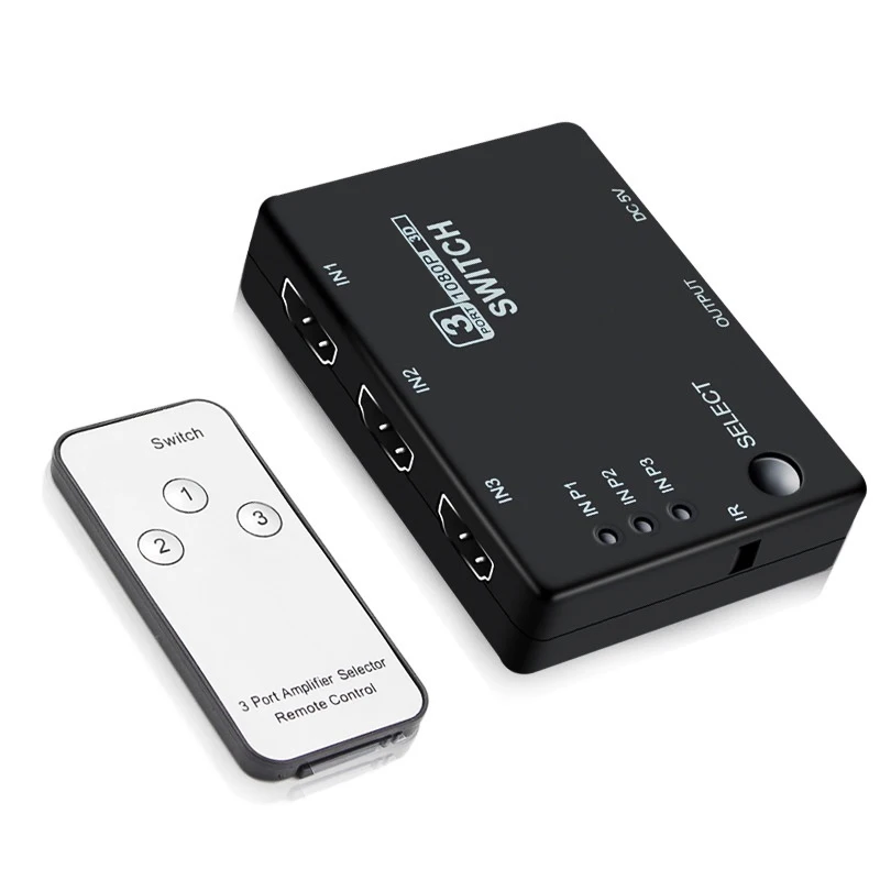 Коммутатор разветвитель 1080P 4K * 2K HDMI совместимый коммутационный блок 3 в 1 выход Ultra