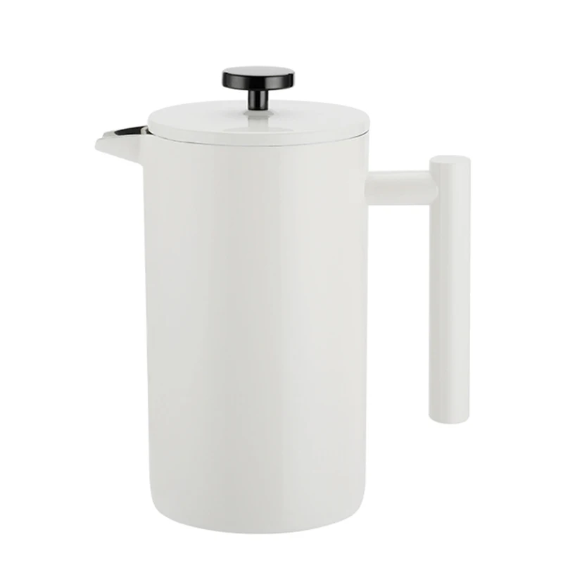 

Method of pressure pot of coffee pot, stainless steel household filter pressure FrenchPress hand coffee pot of durable French bl