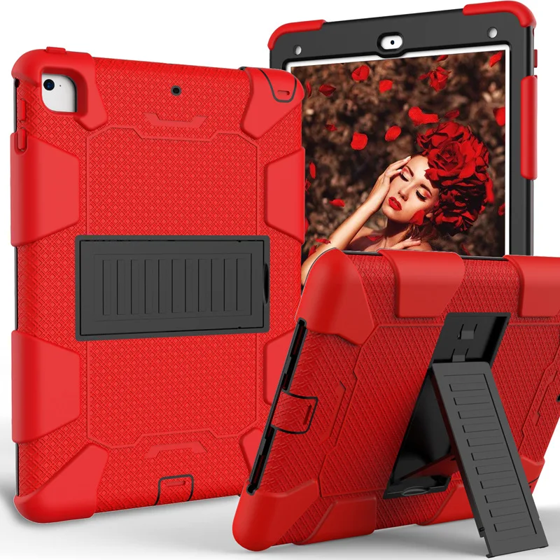 

Samsung Tab A7 2020 T500 Two-color PC Bracket Silicone Flat Rear Shell T505 Shockproof and Anti-fall Protective Shell