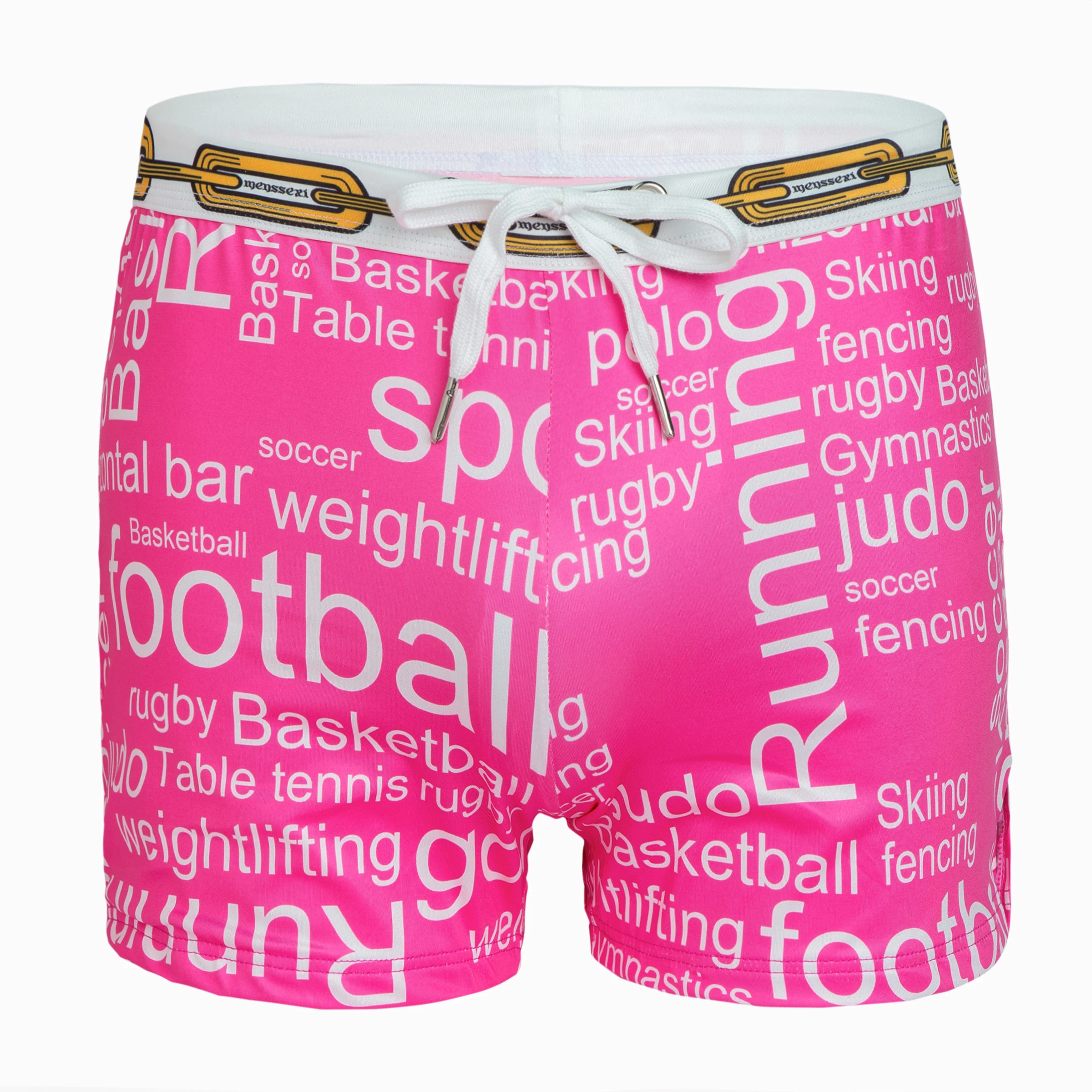 MENSSEXI Swimsuit 2021 Men's Swim Trunks Elastic Waist Summer Surf Beach Shorts Drawstring Pants Swimwear Burkini 8 Styles 