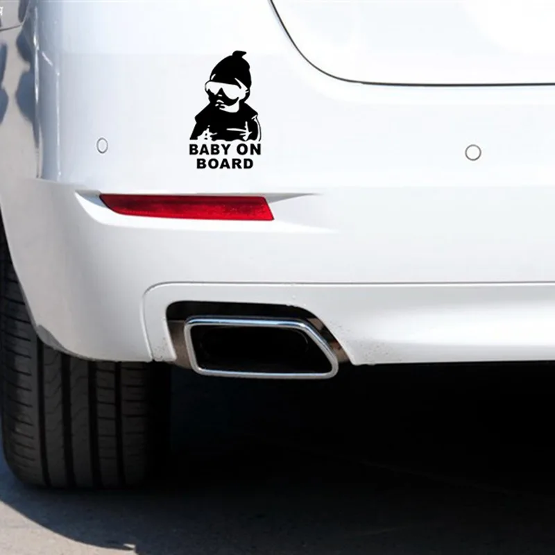 

Fashion Laser Car Stickers Decals BABY ON BOARD Bumper Window Motorcycle Reflective Cover Scratches Decals Accessories PVC14*9cm