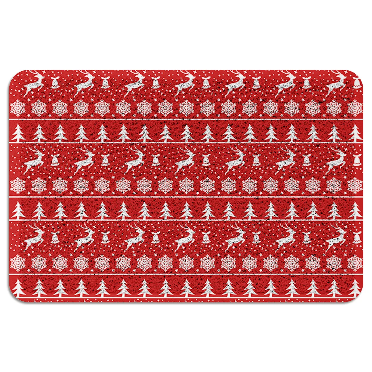Красный Белый Рождественский дверной коврик для удаления пыли проволочная петля