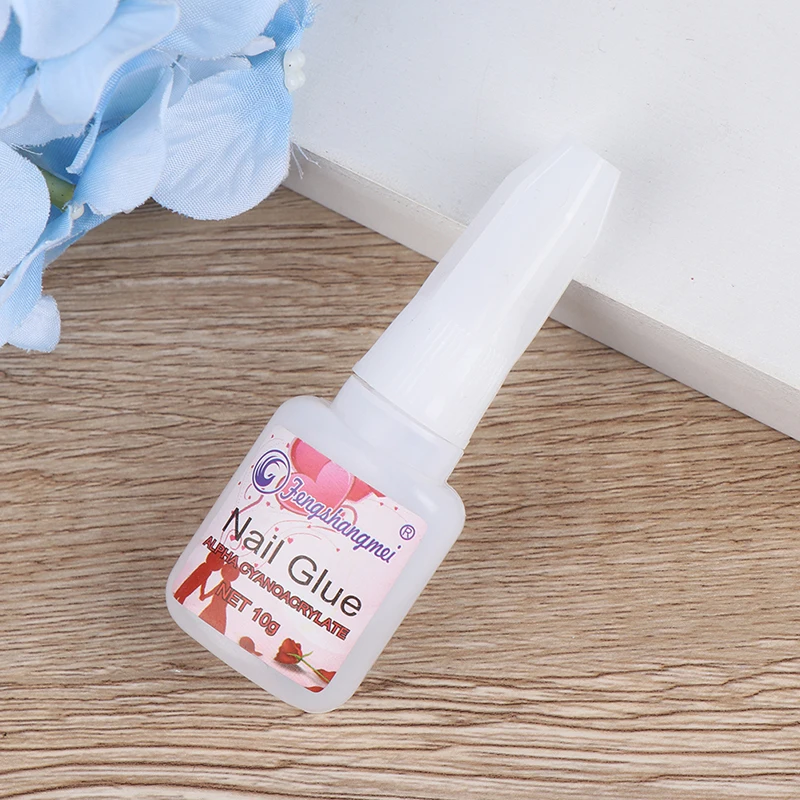 Быстрая Сушка Клей для ногтей накладные ногти блеск акриловые украшения с кистью